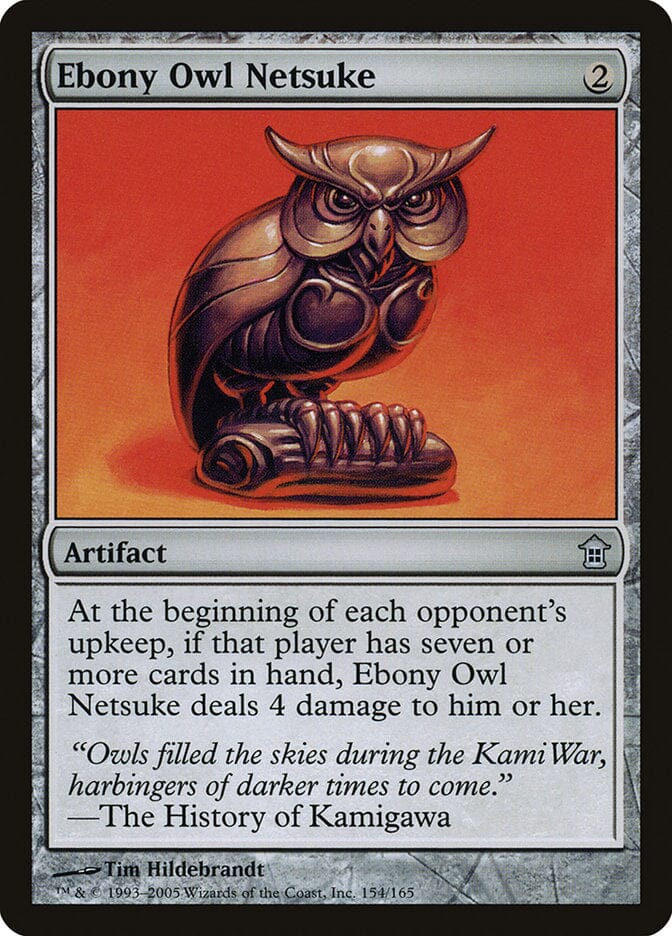 Ebony Owl Netsuke [Saviors of Kamigawa] MTG Single Magic: The Gathering  | Multizone: Comics And Games