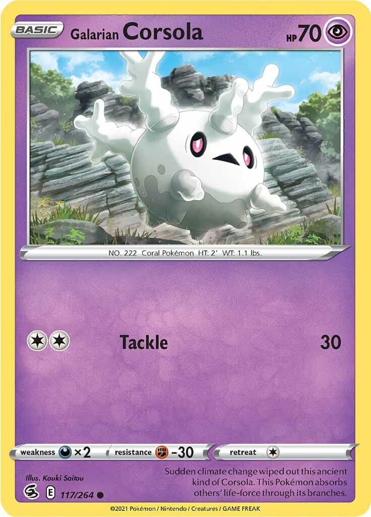 Galarian Corsola (117/264) [Sword & Shield: Fusion Strike] Pokemon Single Pokémon  | Multizone: Comics And Games