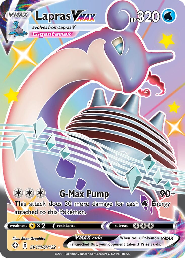 Lapras VMAX (SV111/SV122) [Sword & Shield: Shining Fates] Pokemon Single Pokémon  | Multizone: Comics And Games