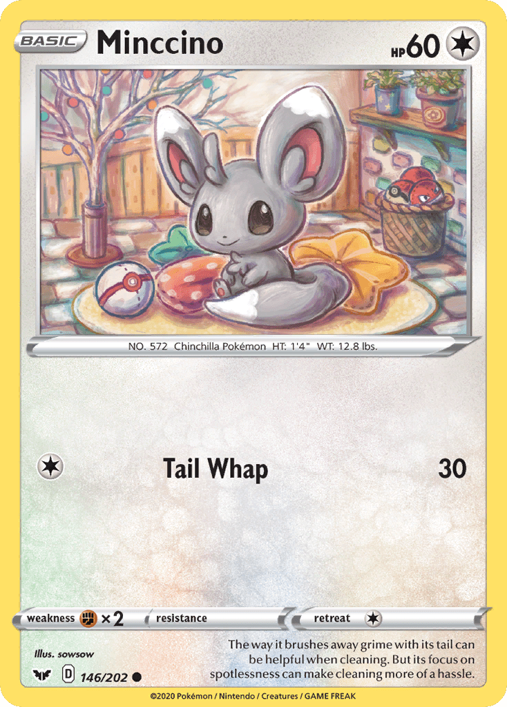 Minccino (146/202) [Sword & Shield: Base Set] Pokemon Single Pokémon  | Multizone: Comics And Games