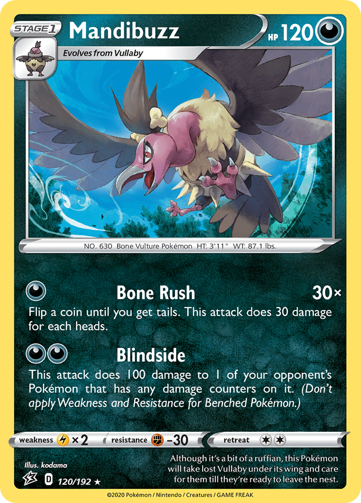 Mandibuzz (120/192) [Sword & Shield: Rebel Clash] Pokemon Single Pokémon  | Multizone: Comics And Games