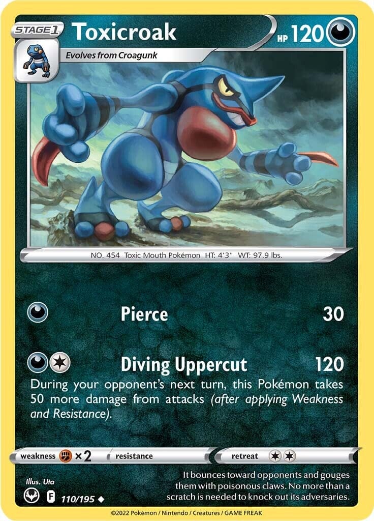 Toxicroak (110/195) [Sword & Shield: Silver Tempest] Pokemon Single Pokémon  | Multizone: Comics And Games