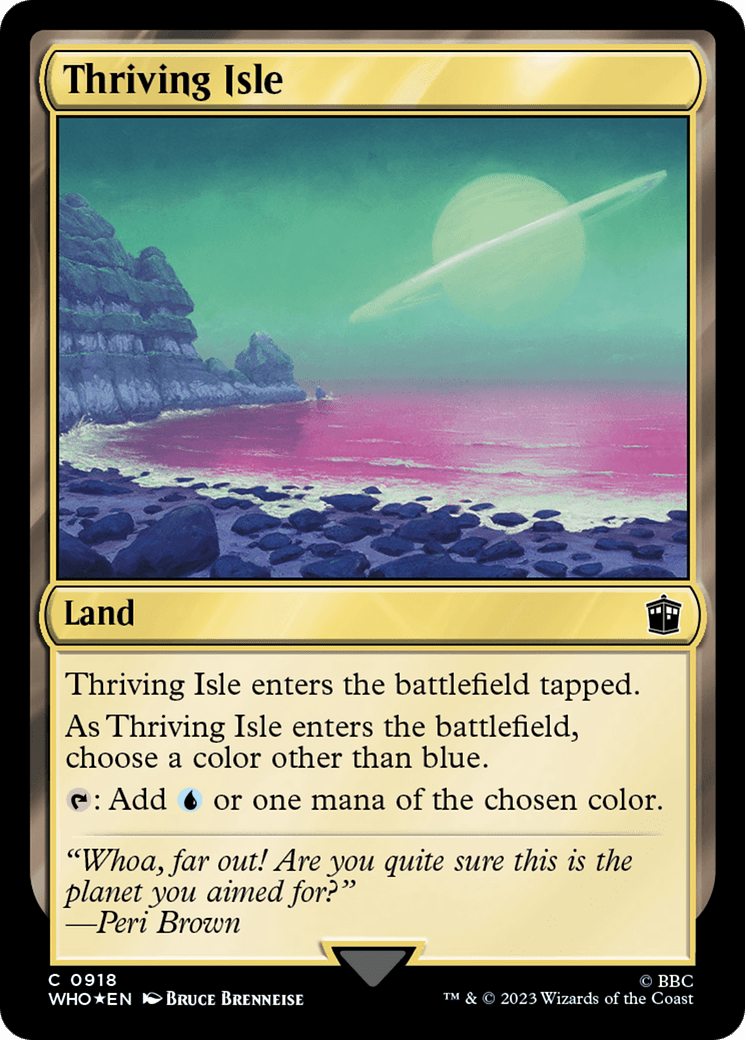 Thriving Isle (Surge Foil) [Doctor Who] MTG Single Magic: The Gathering  | Multizone: Comics And Games