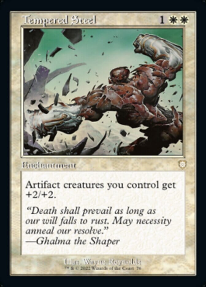 Tempered Steel (Retro) [The Brothers' War Commander] MTG Single Magic: The Gathering  | Multizone: Comics And Games