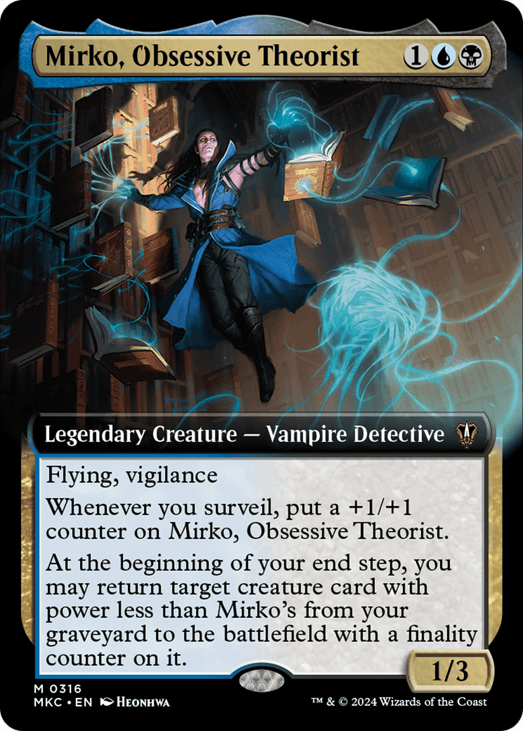Mirko, Obsessive Theorist (Extended Art) [Murders at Karlov Manor Commander] MTG Single Magic: The Gathering  | Multizone: Comics And Games