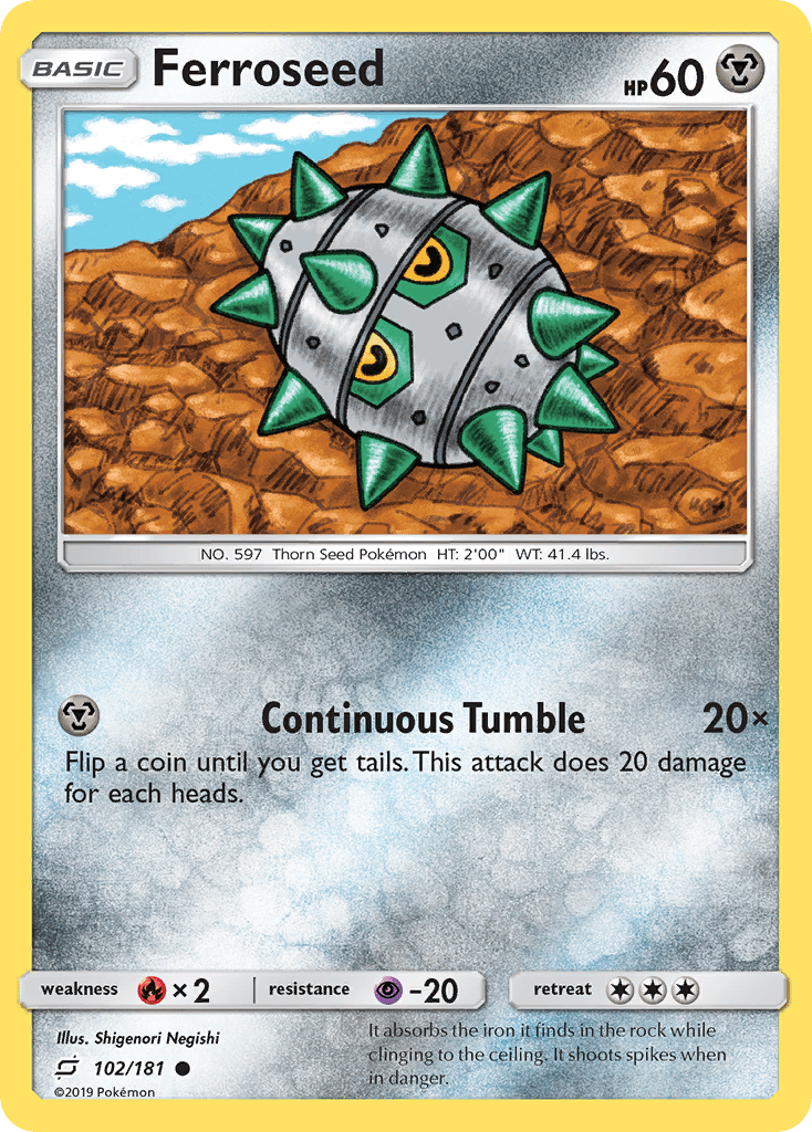 Ferroseed (102/181) [Sun & Moon: Team Up] Pokemon Single Pokémon  | Multizone: Comics And Games