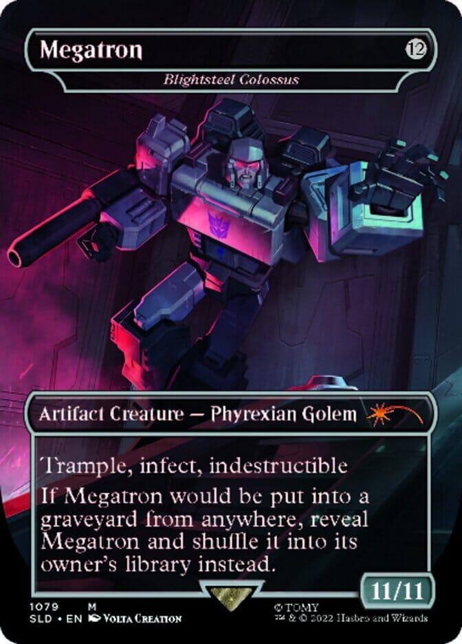 Blightsteel Colossus - Megatron (Borderless) [Secret Lair Drop Series] MTG Single Magic: The Gathering  | Multizone: Comics And Games