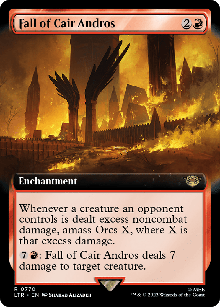 Fall of Cair Andros (Extended Art) (Surge Foil) [The Lord of the Rings: Tales of Middle-Earth] MTG Single Magic: The Gathering  | Multizone: Comics And Games