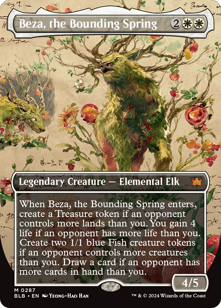 Beza, the Bounding Spring (Borderless) [Bloomburrow] MTG Single Magic: The Gathering  | Multizone: Comics And Games