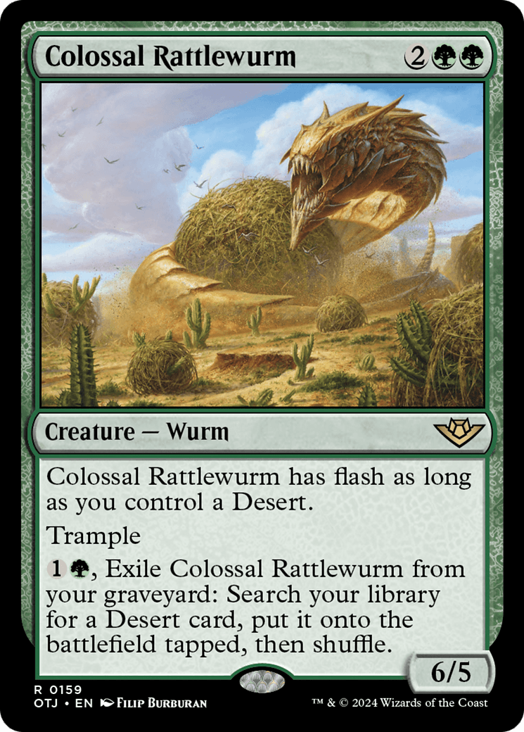 Colossal Rattlewurm [Outlaws of Thunder Junction] MTG Single Magic: The Gathering  | Multizone: Comics And Games