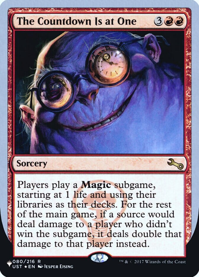 The Countdown Is at One (Unfinity Foil Edition) [The List] MTG Single Magic: The Gathering  | Multizone: Comics And Games