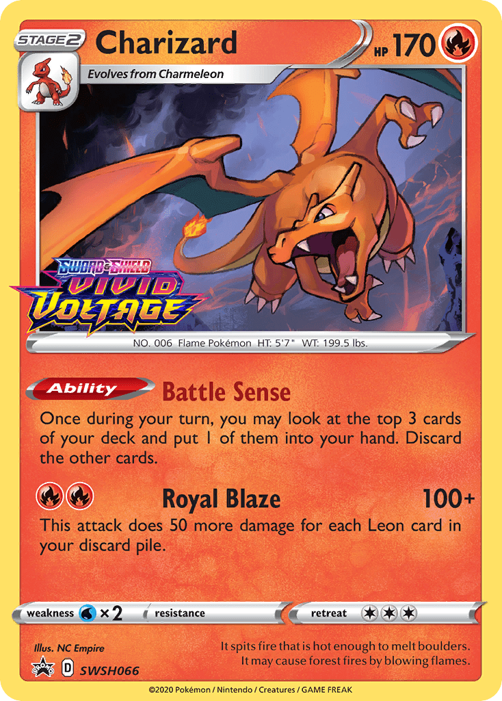 Charizard (SWSH066) (Prerelease Promo) [Sword & Shield: Black Star Promos] Pokemon Single Pokémon  | Multizone: Comics And Games