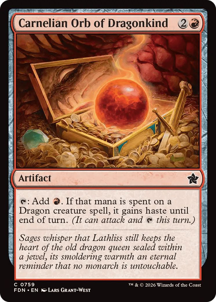 Carnelian Orb of Dragonkind (0759) [Foundations] MTG Single Magic: The Gathering  | Multizone: Comics And Games
