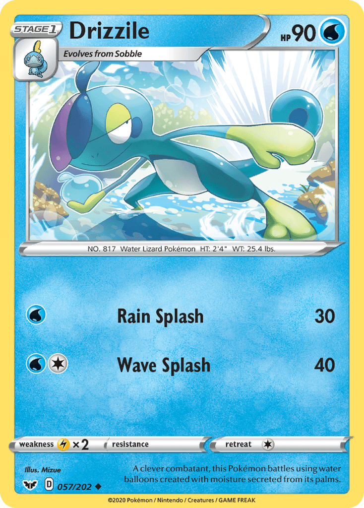 Drizzile (057/202) [Sword & Shield: Base Set] Pokemon Single Pokémon  | Multizone: Comics And Games