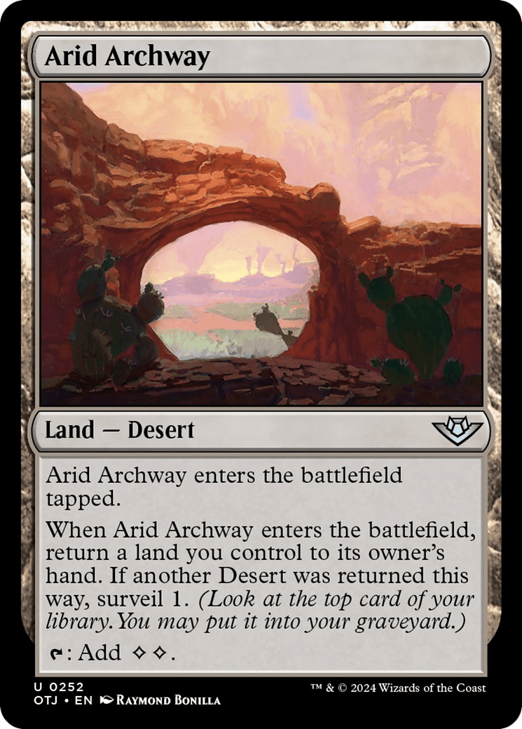 Arid Archway [Outlaws of Thunder Junction] MTG Single Magic: The Gathering  | Multizone: Comics And Games