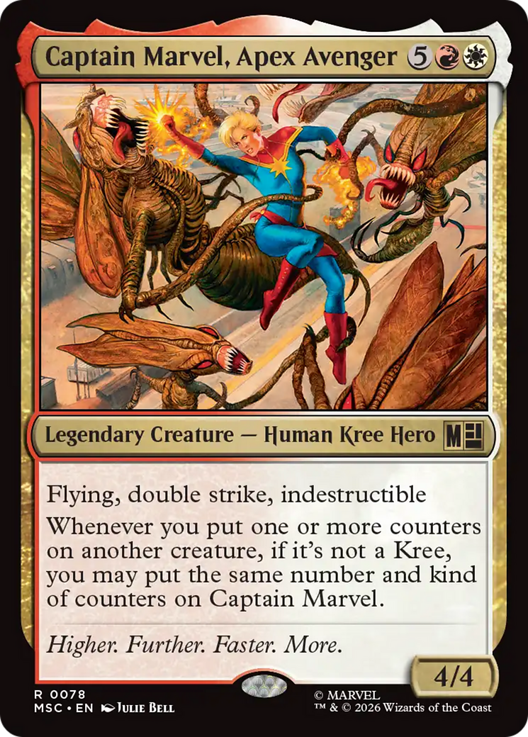Captain Marvel, Apex Avenger (Surge Foil) [Marvel Super Heroes Commander] | Multizone: Comics And Games