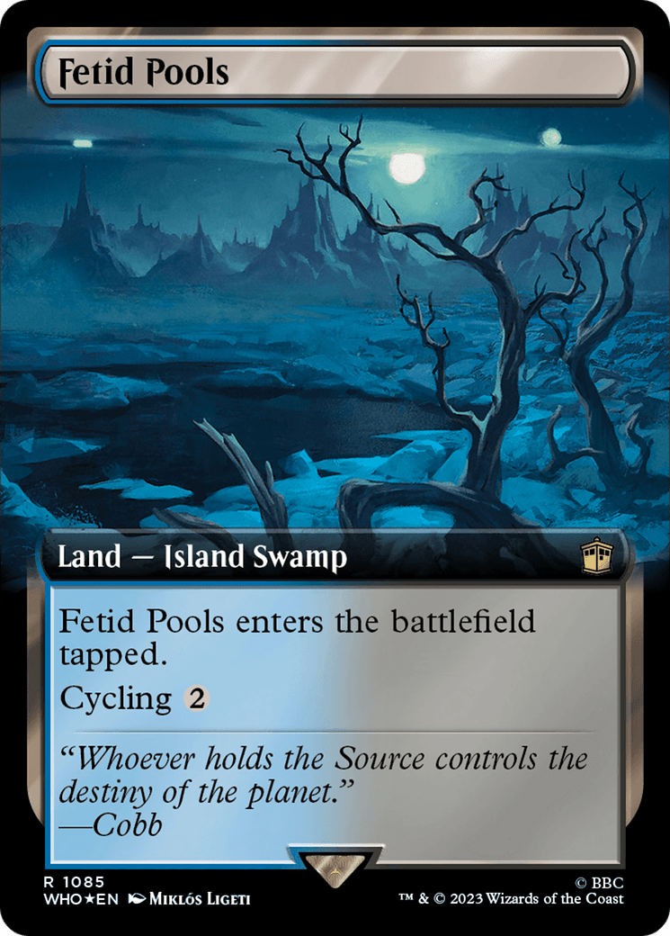 Fetid Pools (Extended Art) (Surge Foil) [Doctor Who] MTG Single Magic: The Gathering  | Multizone: Comics And Games
