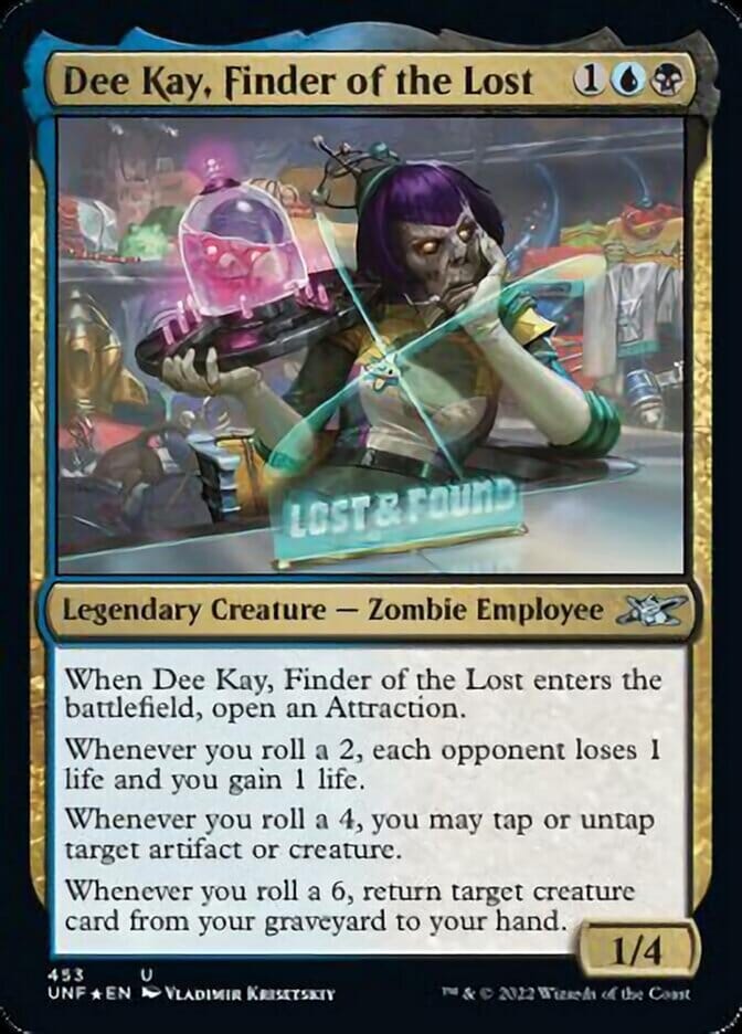 Dee Kay, Finder of the Lost (Galaxy Foil) [Unfinity] MTG Single Magic: The Gathering  | Multizone: Comics And Games
