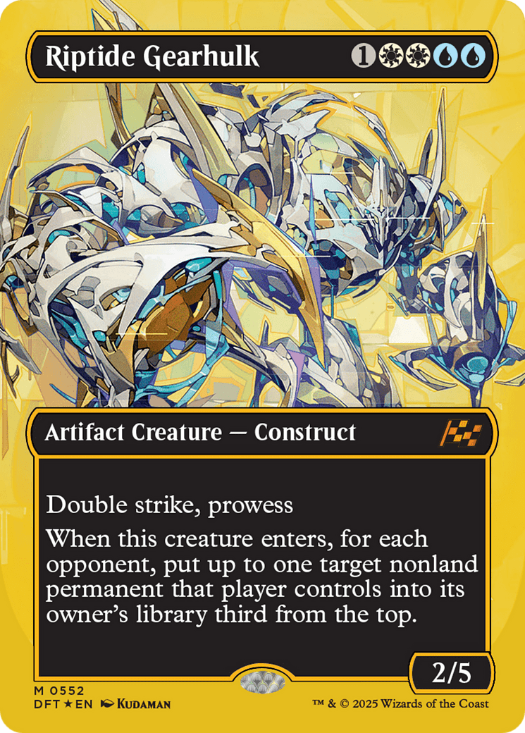 Riptide Gearhulk (Borderless) (First-Place Foil) [Aetherdrift] MTG Single Magic: The Gathering  | Multizone: Comics And Games