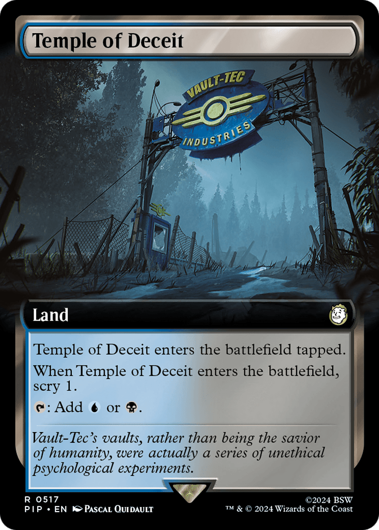 Temple of Deceit (Extended Art) [Fallout] MTG Single Magic: The Gathering  | Multizone: Comics And Games