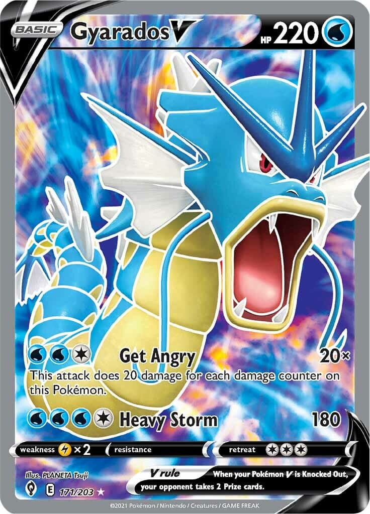 Gyarados V (171/203) [Sword & Shield: Evolving Skies] Pokemon Single Pokémon  | Multizone: Comics And Games
