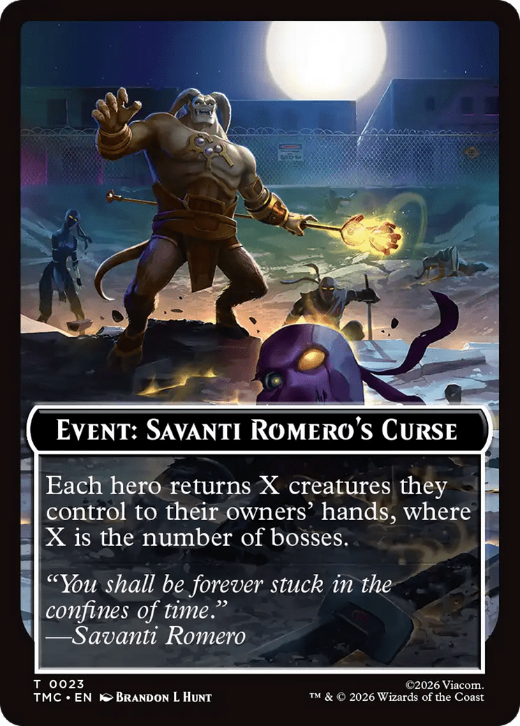 Event: Savanti Romero's Curse [Teenage Mutant Ninja Turtles Commander Tokens] MTG Single Magic: The Gathering  | Multizone: Comics And Games