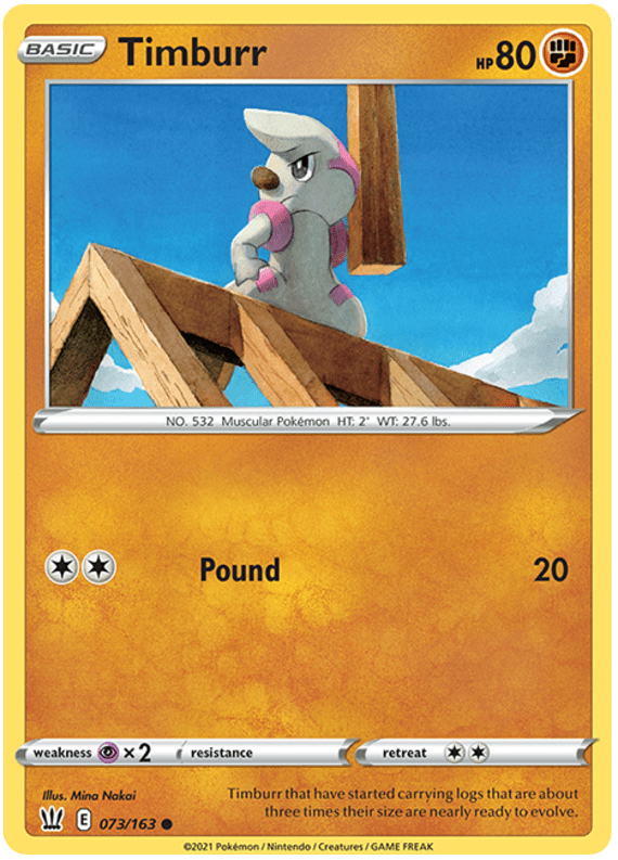 Timburr (073/163) [Sword & Shield: Battle Styles] Pokemon Single Pokémon  | Multizone: Comics And Games