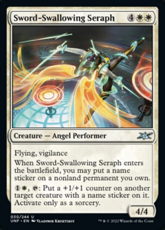 Sword-Swallowing Seraph [Unfinity] MTG Single Magic: The Gathering  | Multizone: Comics And Games