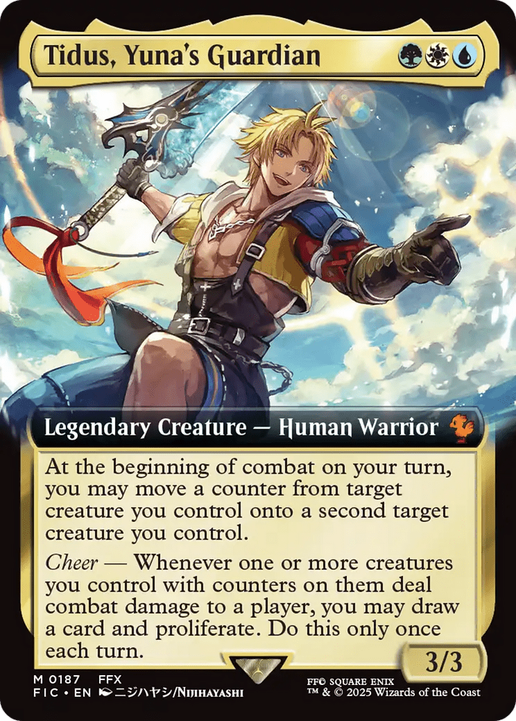 Tidus, Yuna's Guardian (Extended Art) [FINAL FANTASY Commander] MTG Single Magic: The Gathering  | Multizone: Comics And Games