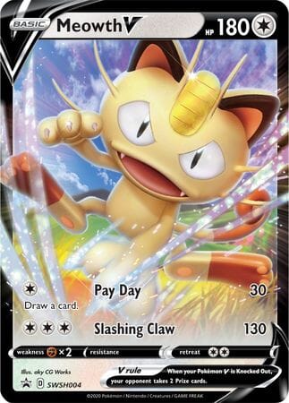 Meowth V (SWSH004) [Sword & Shield: Black Star Promos] Pokemon Single Pokémon  | Multizone: Comics And Games