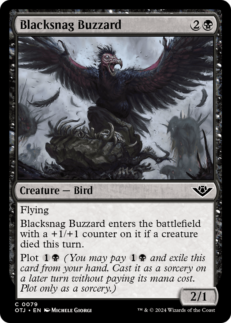 Blacksnag Buzzard [Outlaws of Thunder Junction] MTG Single Magic: The Gathering  | Multizone: Comics And Games