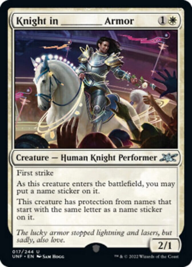 Knight in _____ Armor [Unfinity] MTG Single Magic: The Gathering  | Multizone: Comics And Games