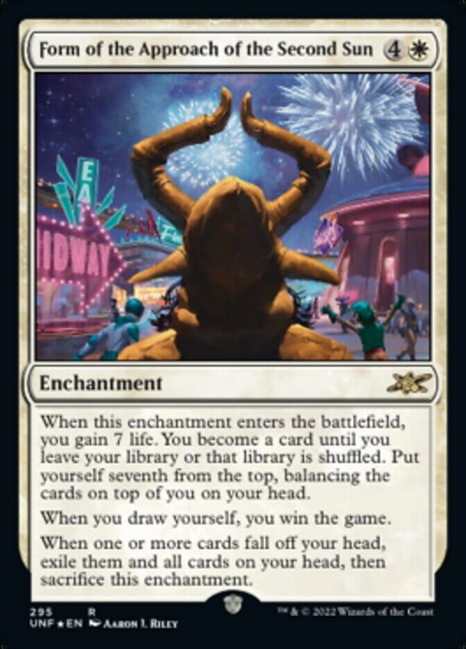 Form of the Approach of the Second Sun (Galaxy Foil) [Unfinity] MTG Single Magic: The Gathering  | Multizone: Comics And Games