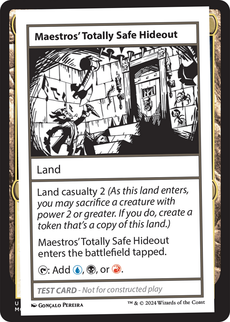Maestros' Totally Safe Hideout [Mystery Booster 2 Playtest Cards] MTG Single Magic: The Gathering  | Multizone: Comics And Games