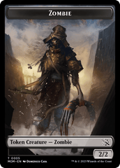 Warrior // Zombie Double-Sided Token [March of the Machine Tokens] MTG Single Magic: The Gathering  | Multizone: Comics And Games