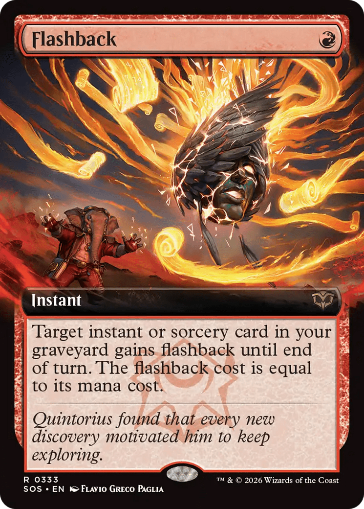 Flashback (Extended Art) [Secrets of Strixhaven] MTG Single Magic: The Gathering  | Multizone: Comics And Games