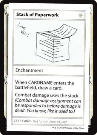 Stack of Paperwork (2021 Edition) [Mystery Booster Playtest Cards] MTG Single Magic: The Gathering  | Multizone: Comics And Games