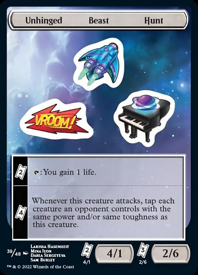 Unhinged Beast Hunt [Unfinity Stickers] MTG Single Magic: The Gathering  | Multizone: Comics And Games