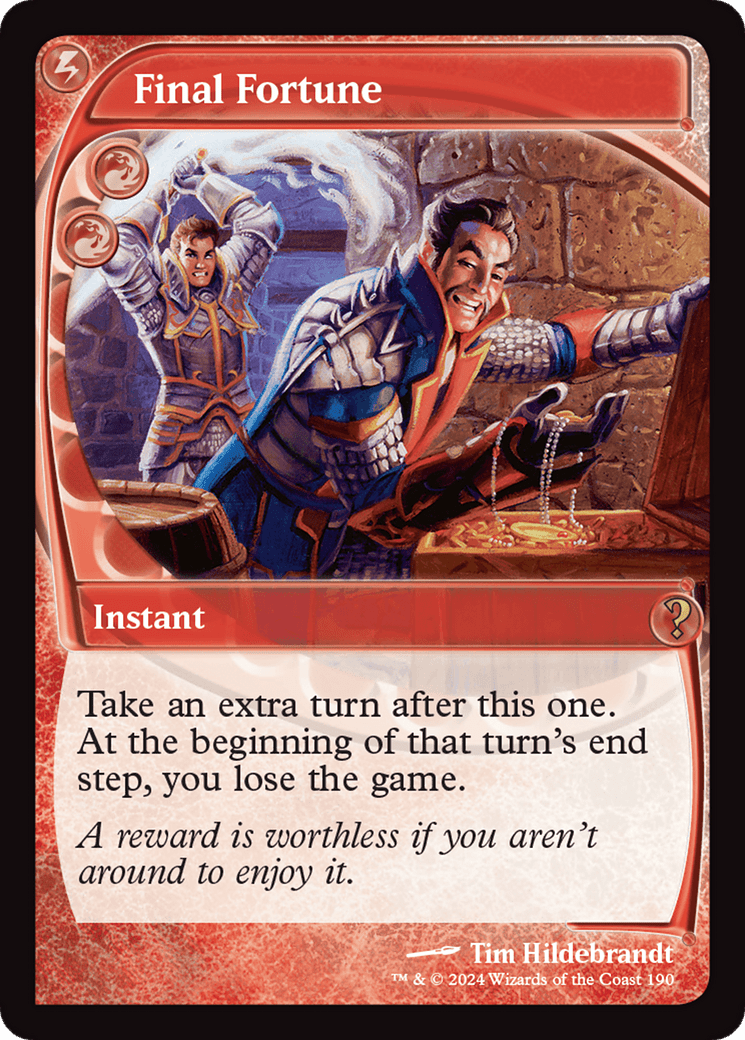 Final Fortune (Future Sight) [Mystery Booster 2] MTG Single Magic: The Gathering  | Multizone: Comics And Games