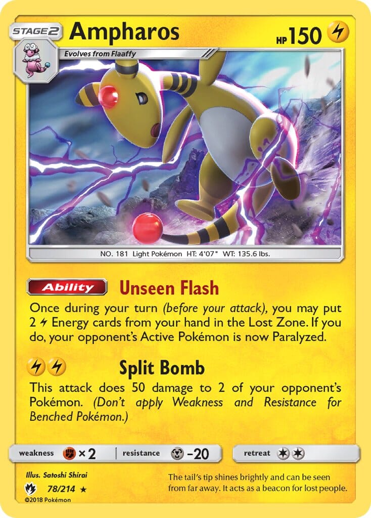 Ampharos (78/214) (Theme Deck Exclusive) [Sun & Moon: Lost Thunder] Pokemon Single Pokémon  | Multizone: Comics And Games