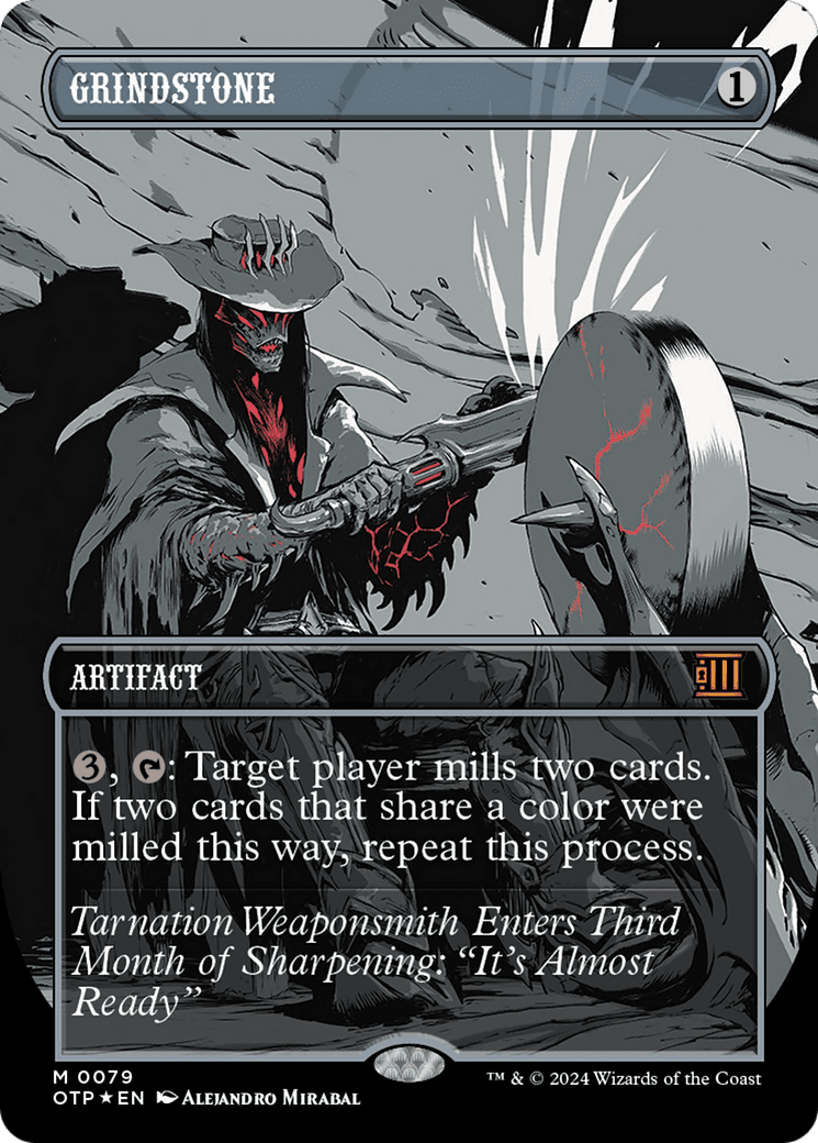 Grindstone (Textured Foil) [Outlaws of Thunder Junction: Breaking News] MTG Single Magic: The Gathering  | Multizone: Comics And Games