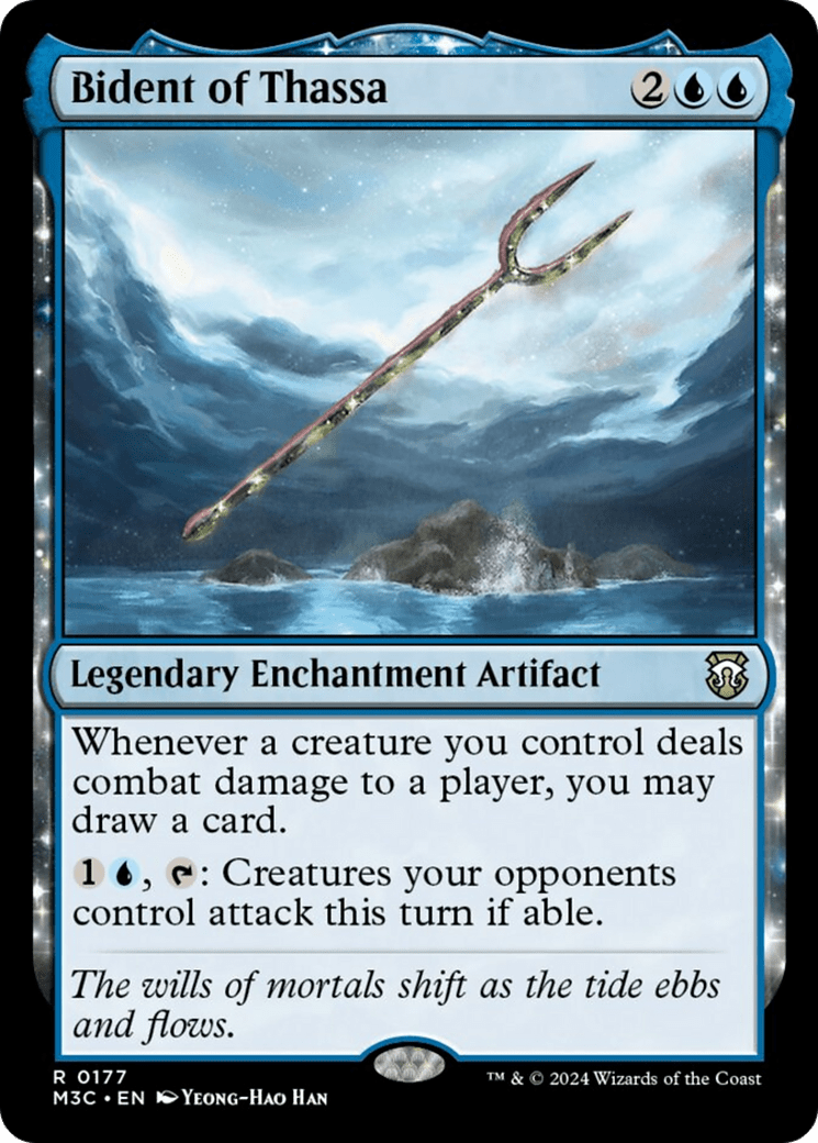 Bident of Thassa (Ripple Foil) [Modern Horizons 3 Commander] MTG Single Magic: The Gathering  | Multizone: Comics And Games