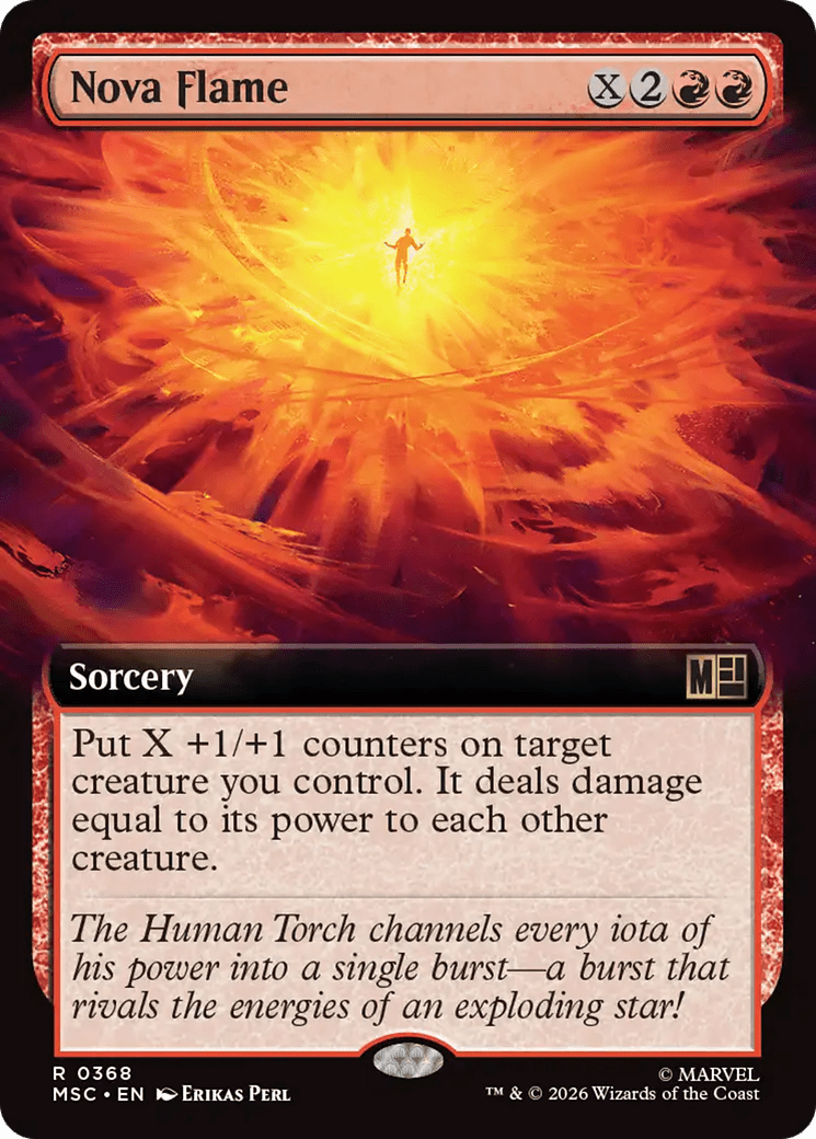Nova Flame (Extended Art) [Marvel Super Heroes Commander] MTG Single Magic: The Gathering  | Multizone: Comics And Games