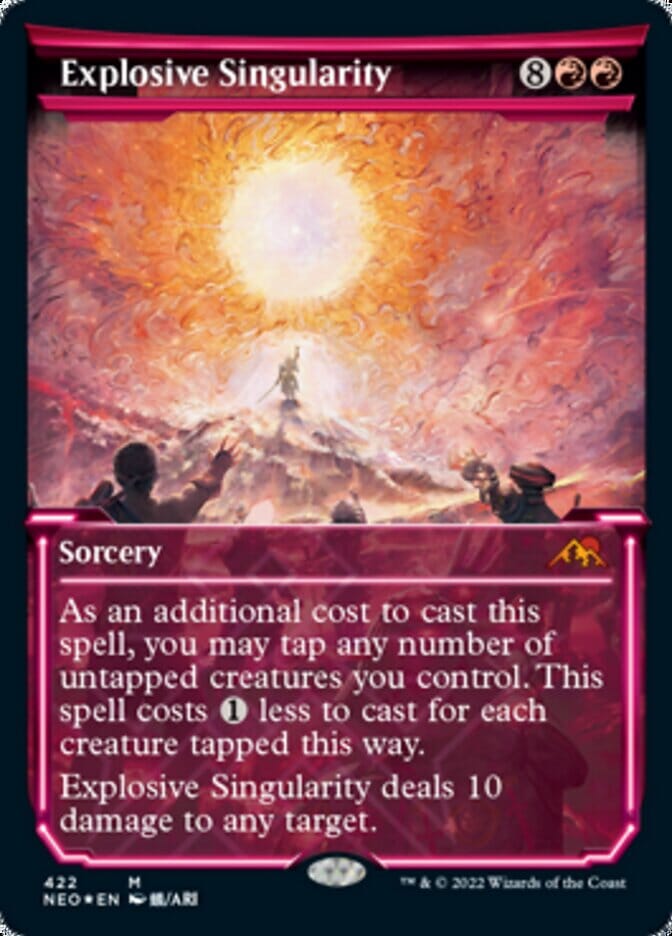 Explosive Singularity (Showcase) (Foil Etched) [Kamigawa: Neon Dynasty] MTG Single Magic: The Gathering  | Multizone: Comics And Games