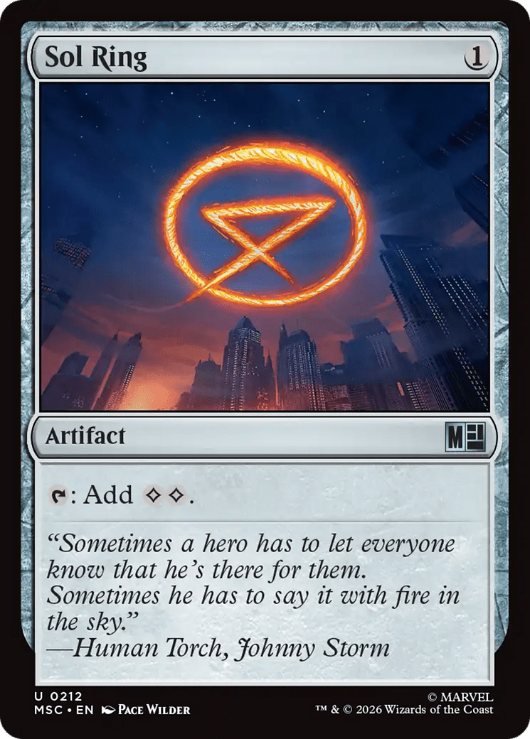 Sol Ring (0212) (Surge Foil) [Marvel Super Heroes Commander] MTG Single Magic: The Gathering  | Multizone: Comics And Games