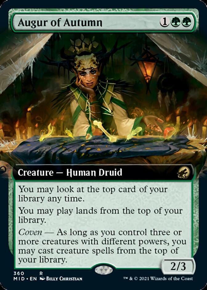 Augur of Autumn (Extended Art) [Innistrad: Midnight Hunt] MTG Single Magic: The Gathering  | Multizone: Comics And Games
