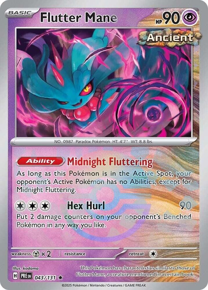 Flutter Mane (043/131) (Poke Ball Pattern) [Scarlet & Violet: Prismatic Evolutions] Pokemon Single Pokémon  | Multizone: Comics And Games