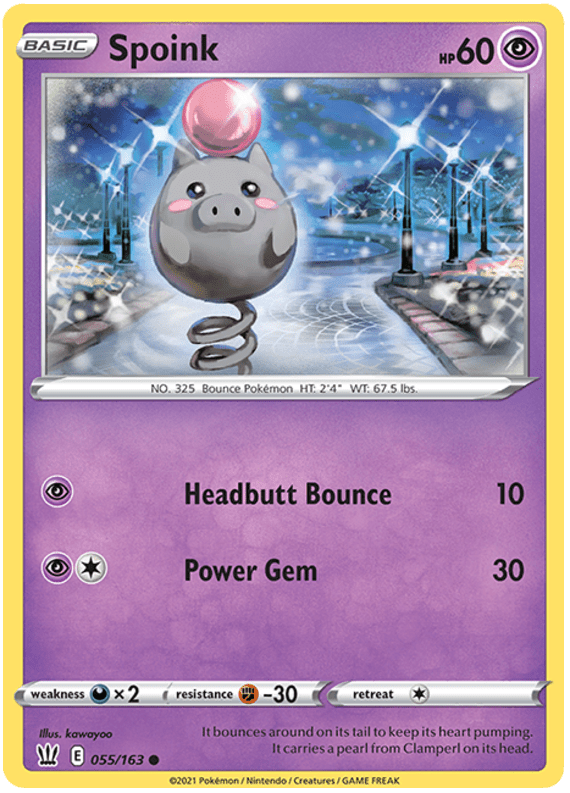 Spoink (055/163) [Sword & Shield: Battle Styles] Pokemon Single Pokémon  | Multizone: Comics And Games