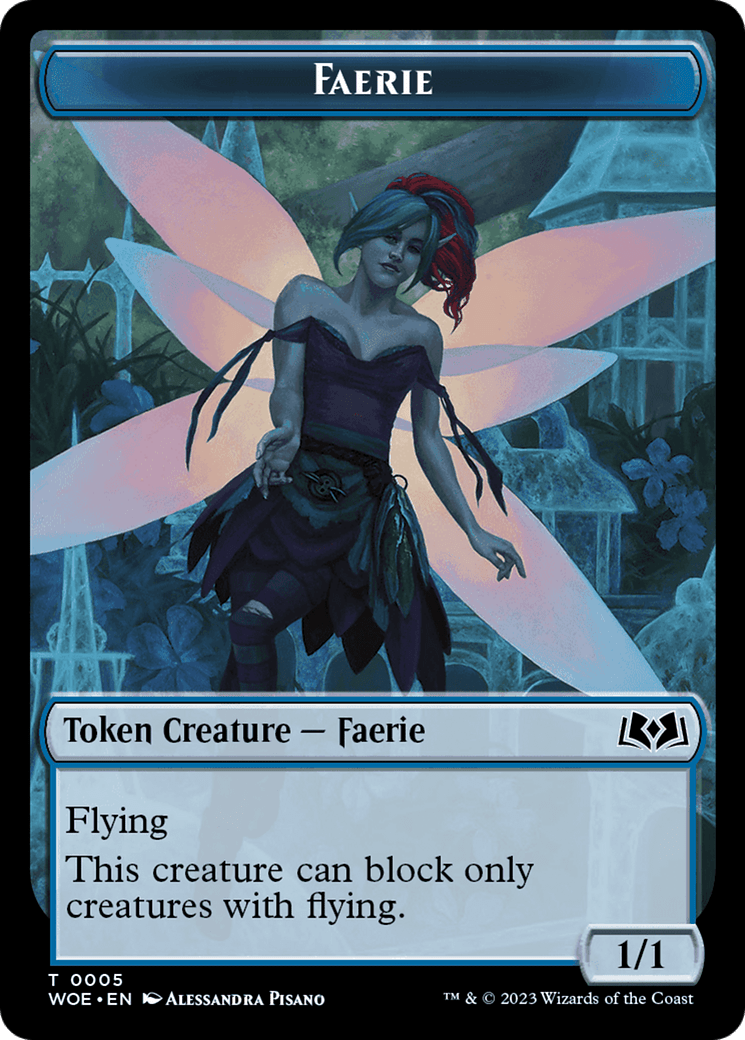 Faerie // Food (0012) Double-Sided Token [Wilds of Eldraine Tokens] MTG Single Magic: The Gathering  | Multizone: Comics And Games