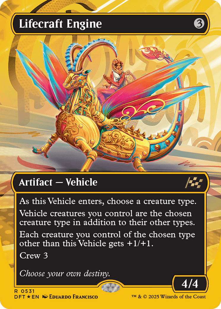 Lifecraft Engine (Borderless) (First-Place Foil) [Aetherdrift] MTG Single Magic: The Gathering  | Multizone: Comics And Games